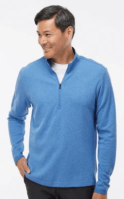 Adidas A554 - 3-Stripes Quarter-Zip Sweater