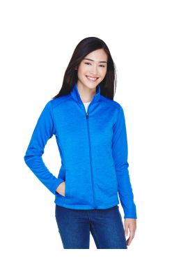 Devon & Jones DG796W - Women's Newbury Colorblock Mélange Fleece Full-Zip Jacket