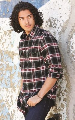 Burnside BR8210 - Men's Woven Plaid Flannel Shirt
