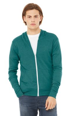 Bella+Canvas 3939 - Unisex Triblend Full-Zip Lightweight Hoodie