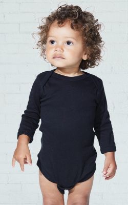 Rabbit Skins 4411 - Infant Long Sleeve Baby Rib Bodysuit