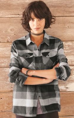 Burnside 5210 -  Ladies L/S Flanell