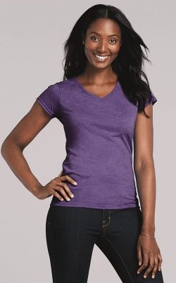Gildan 64V00L - Ladies Fitted V-Neck T-Shirt (G64VL)