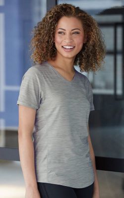 Adidas A373 Women's Mèlange Tech V-Neck T-Shirt