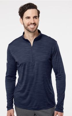 Adidas A475 - Lightweight Mélange Quarter-Zip Pullover