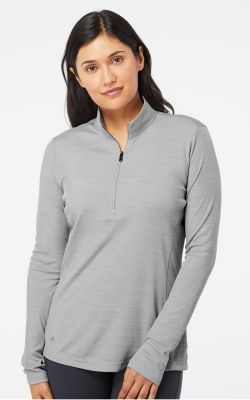 Adidas A476 - Women's Lightweight Mélange Quarter-Zip Pullover