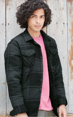 Burnside 8610 - Men's Quilted Flannel Jacket 