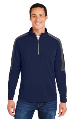 Core365 CE404 - Men's Market Snag Protect Mesh Colorblock Quarter-Zip