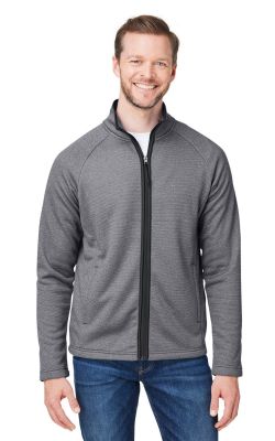 Core365 CE72 - Men's Venture Heathered Stripe Full-Zip Jacket