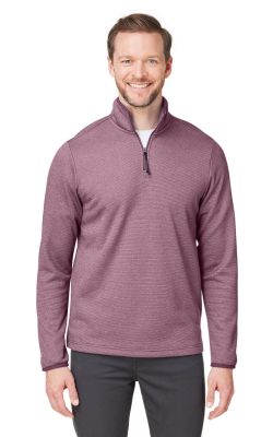 Core365 CE73 - Men's Venture Heathered Stripe Quarter-Zip