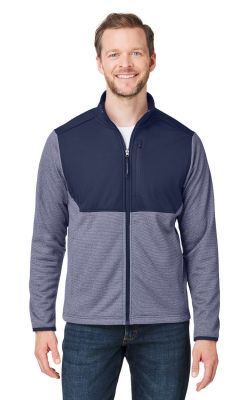 Core365 CE74 - Men's Venture Heathered Stripe Hybrid Jacket