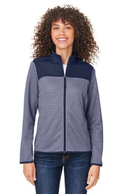 Core365  CE74W  -  Ladies' Venture Heathered Stripe Hybrid Jacket