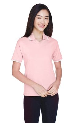 Devon & Jones  D140W  -  Ladies' Tipped Perfect Pima Interlock Polo