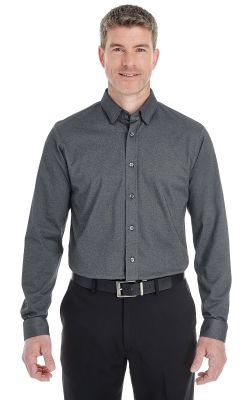 Devon & Jones  DG230  -  Men's Central Cotton Blend Mlange Button-Down
