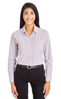Devon & Jones DG540W - CrownLux Performance Ladies' Micro Windowpane Shirt
