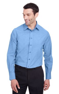 Devon & Jones DG562 - Men's Crown  Collection Stretch Pinpoint Chambray Shirt