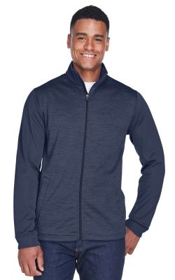 Devon & Jones DG796 - Men's Newbury Colorblock Mlange Fleece Full-Zip