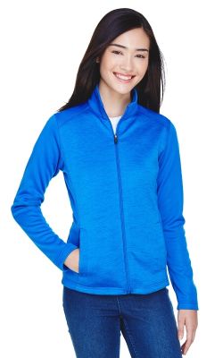 Devon & Jones  DG796W  -  Ladies' Newbury Colorblock Mlange Fleece Full-Zip