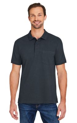 Harriton M205P - Men's Valiant Cotton Snag Protect Pocket Polo