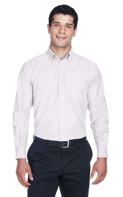Harriton M600 - Men's Long-Sleeve Oxford with Stain-Release