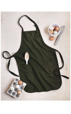 QTees Q4350 - Full Length Apron with 2 Pockets