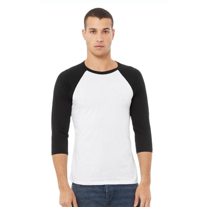 BELLA + CANVAS 3200 Unisex Three-Quarter Sleeve Baseball Tee main product photo