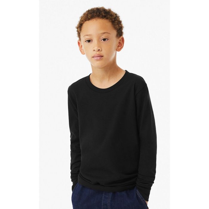 Bella + Canvas 3501YCV - Youth Heather CVC Long-Sleeve T-Shirt main product photo