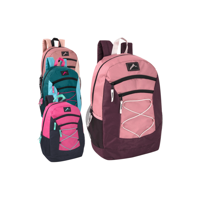 Trailmaker 7163 - Urban Sport 18 Inch Multi Pocket Bungee Backpack (Girls Colors) main product photo
