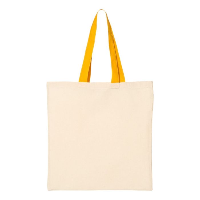 Q-Tees QTB6000 - Economical Tote with Contrast-Color Handles main product photo
