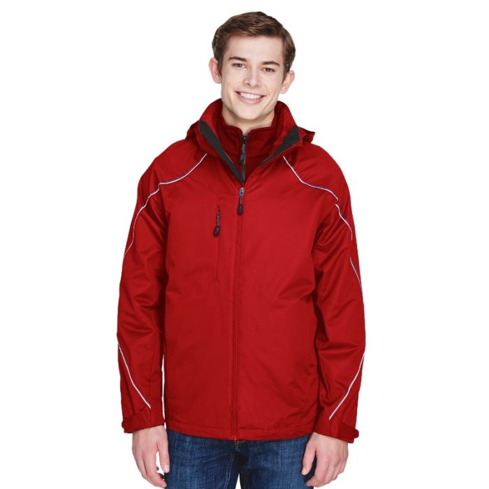 North End 88196T - Men's Tall Angle 3-in-1 Jacket with Bonded Fleece Liner main product photo