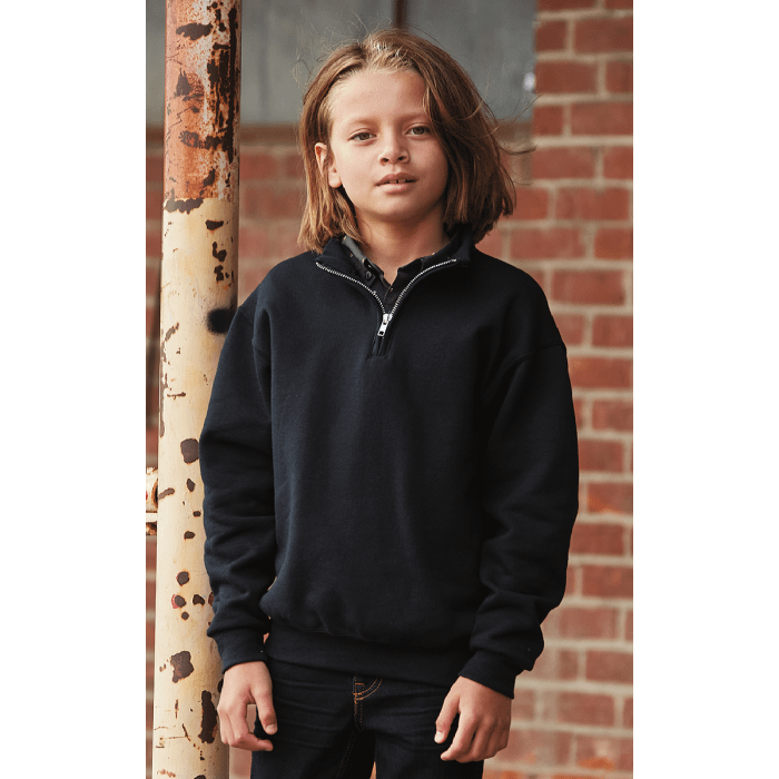 Jerzees 995YR Nublend Youth Quarter Zip Cadet Collar Sweatshirt