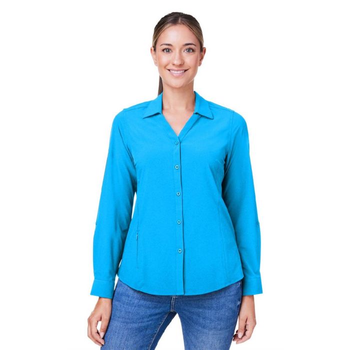 CORE365 CE510LW - Women's Ultra UVP® Long Sleeve Marina Shirt main product photo
