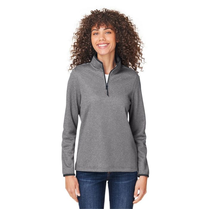 Core365 CE73W - Ladies' Venture Heathered Stripe Quarter-Zip main product photo