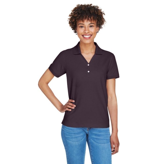 Devon & Jones D100W - Ladies' Pima Piqu Short-Sleeve Y-Collar Polo main product photo