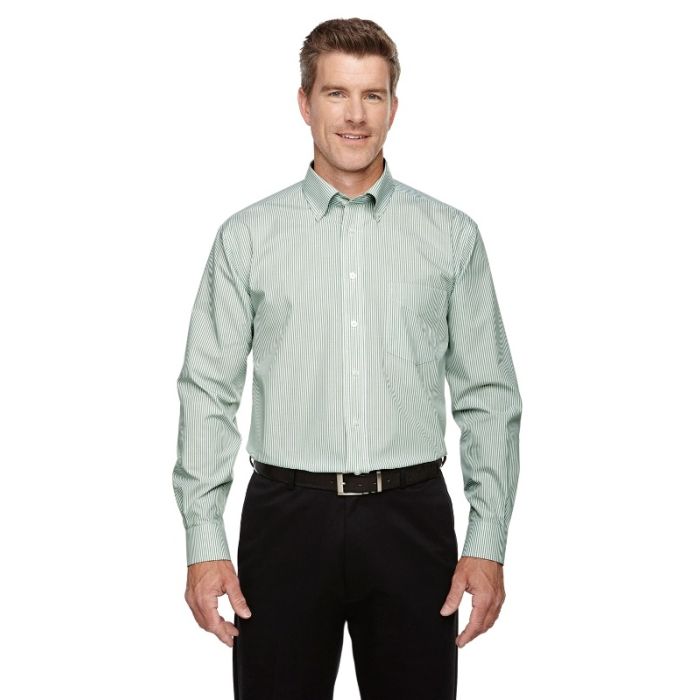 Devon & Jones D645 - Men's Crown Woven Collection Banker Stripe main product photo