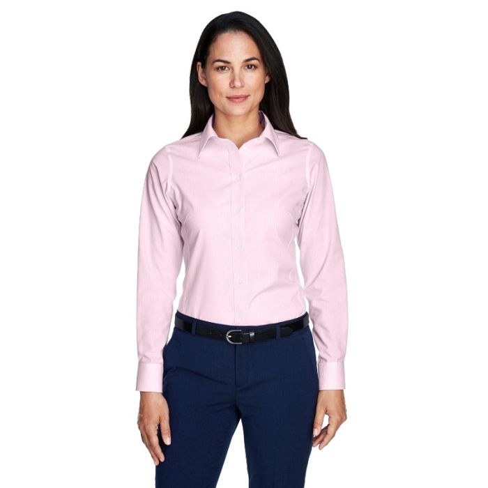 Devon & Jones D645W - Ladies' Crown Woven Collection Banker Stripe main product photo