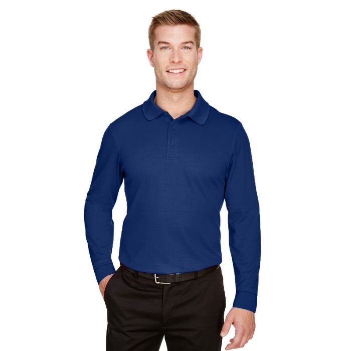 Devon & Jones DG20L - Men's CrownLux Performance Plaited Long-Sleeve Polo main product photo