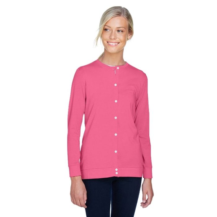 Devon & Jones DP181W - Ladies' Perfect Fit Ribbon Cardigan main product photo