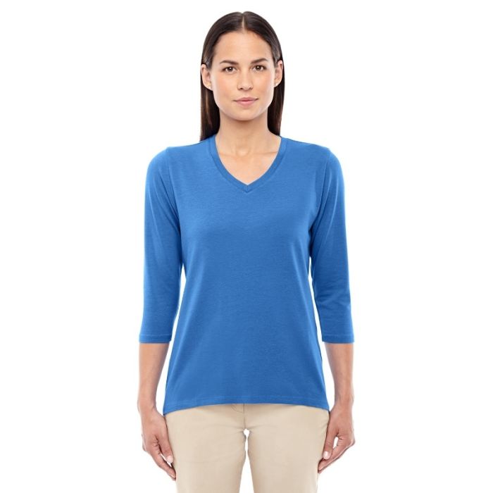 Devon & Jones DP184W - Ladie's Bracelet Length V-Neck Top main product photo