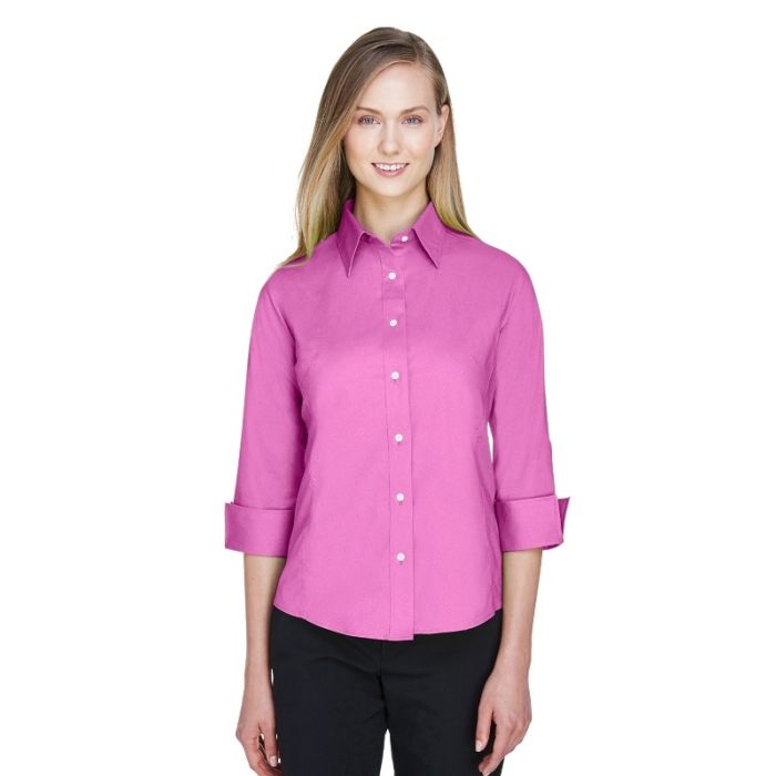 Devon & Jones DP625W - Ladies' Perfect Fit 3/4-Sleeve Stretch Poplin Blouse main product photo