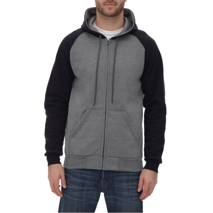 KingFashion KF4048 - Full Zip Hooded Fleece - Raglan Sleeves main product photo