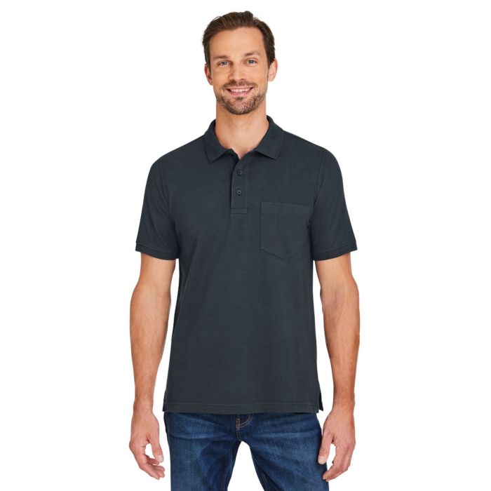 Harriton M205P - Men's Valiant Cotton Snag Protect Pocket Polo main product photo