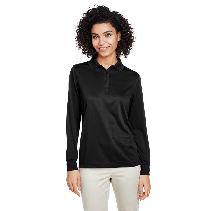 Harriton M348LW - Ladies' Advantage Snag Protection Plus IL Long Sleeve Polo main product photo