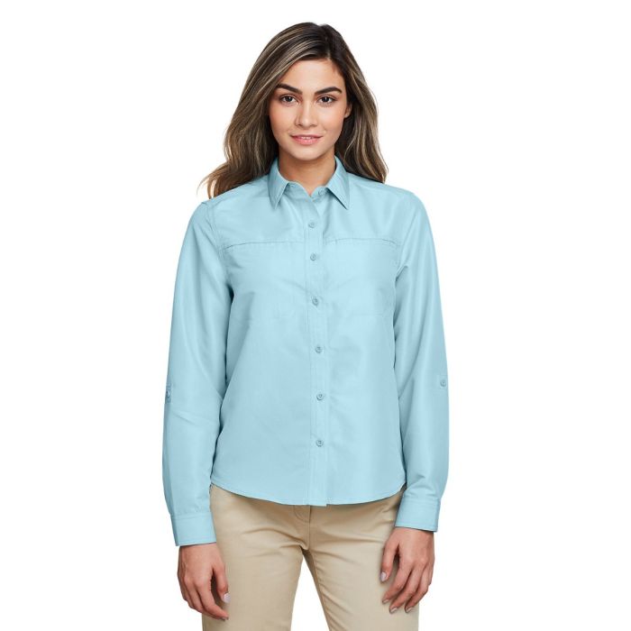 Harriton M580LW - Ladies' Key West Long-Sleeve Performance Staff Shirt main product photo