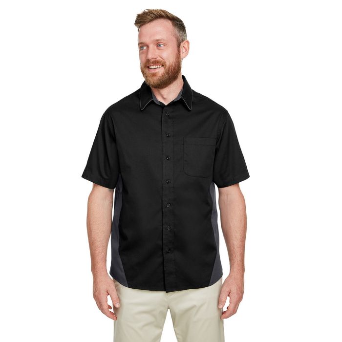 Harriton M586 - Men's Flash IL Colorblock Short Sleeve Shirt main product photo