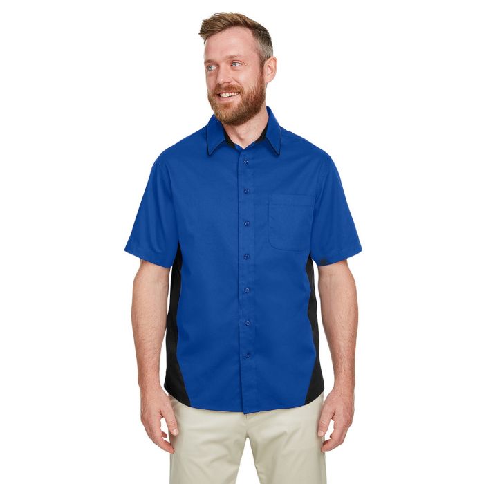 Harriton M586T - Men's Tall Flash IL Colorblock Short Sleeve Shirt main product photo