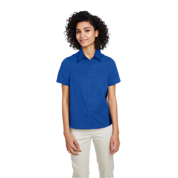 Harriton M586W - Ladies' Flash IL Colorblock Short Sleeve Shirt main product photo