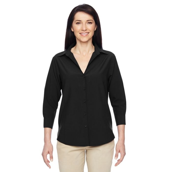 Harriton M610W - Ladies' Paradise 3/4-Sleeve Performance Shirt main product photo
