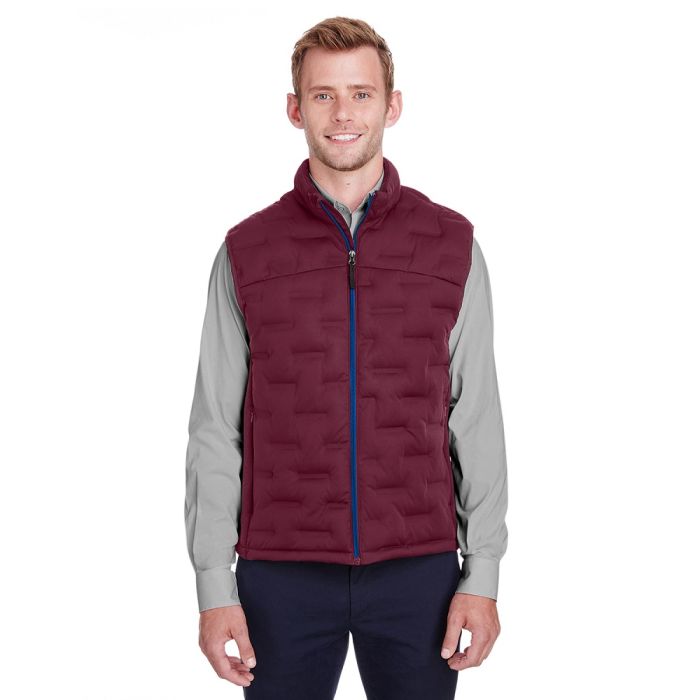 North End NE709 Men s Pioneer Hybrid Vest BURG BG H OL B M