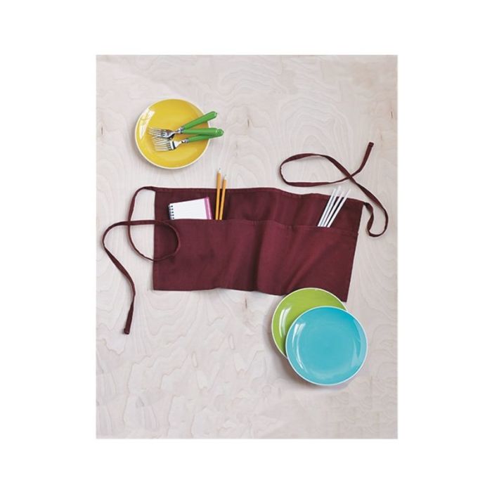 QTees Q2115 Waist Apron with 3 Compartment Pouch main product photo